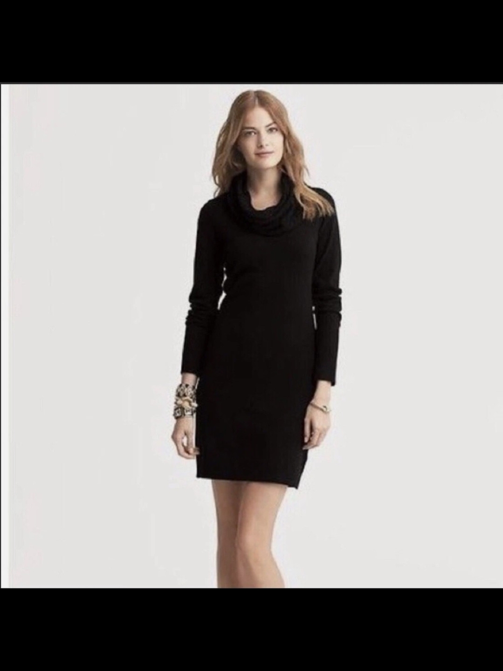 Banana Republic Black Ribbed Crewneck Sweater